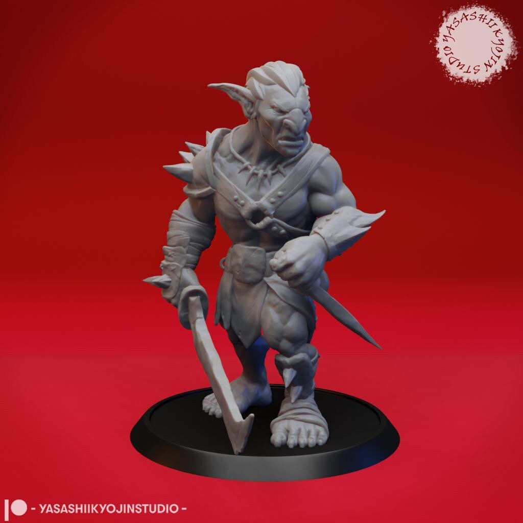 Goblin Miniature | RPG Minis | D&D | DND | RPG | Tabletop Gaming | From Yasashii Kyojin Studios
