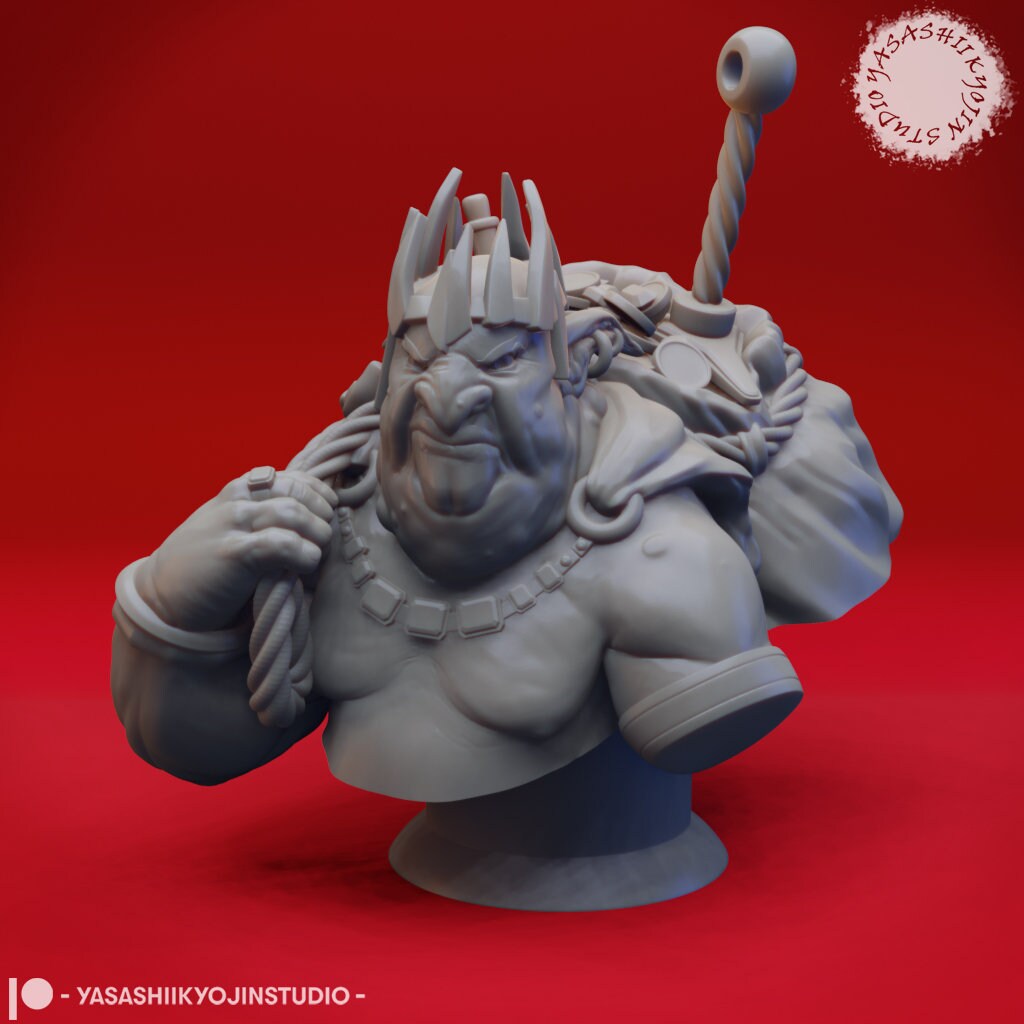 Goblin King Bust | RPG Minis | D&D | DND | RPG | Tabletop Gaming | From Yasashii Kyojin Studios
