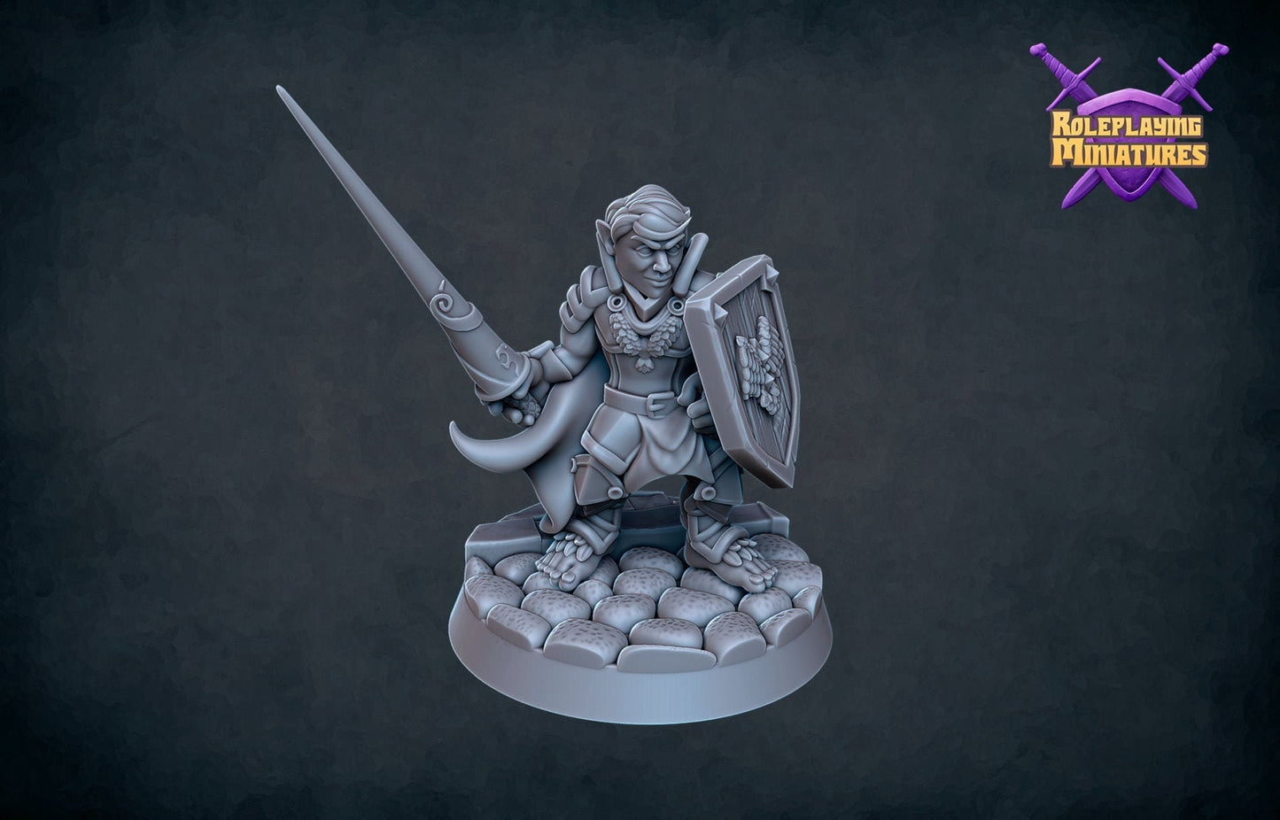 Gnome Paladin Miniature | RPG Minis | DND | D&D | RPG | Tabletop Gaming | From Roleplaying Miniatures