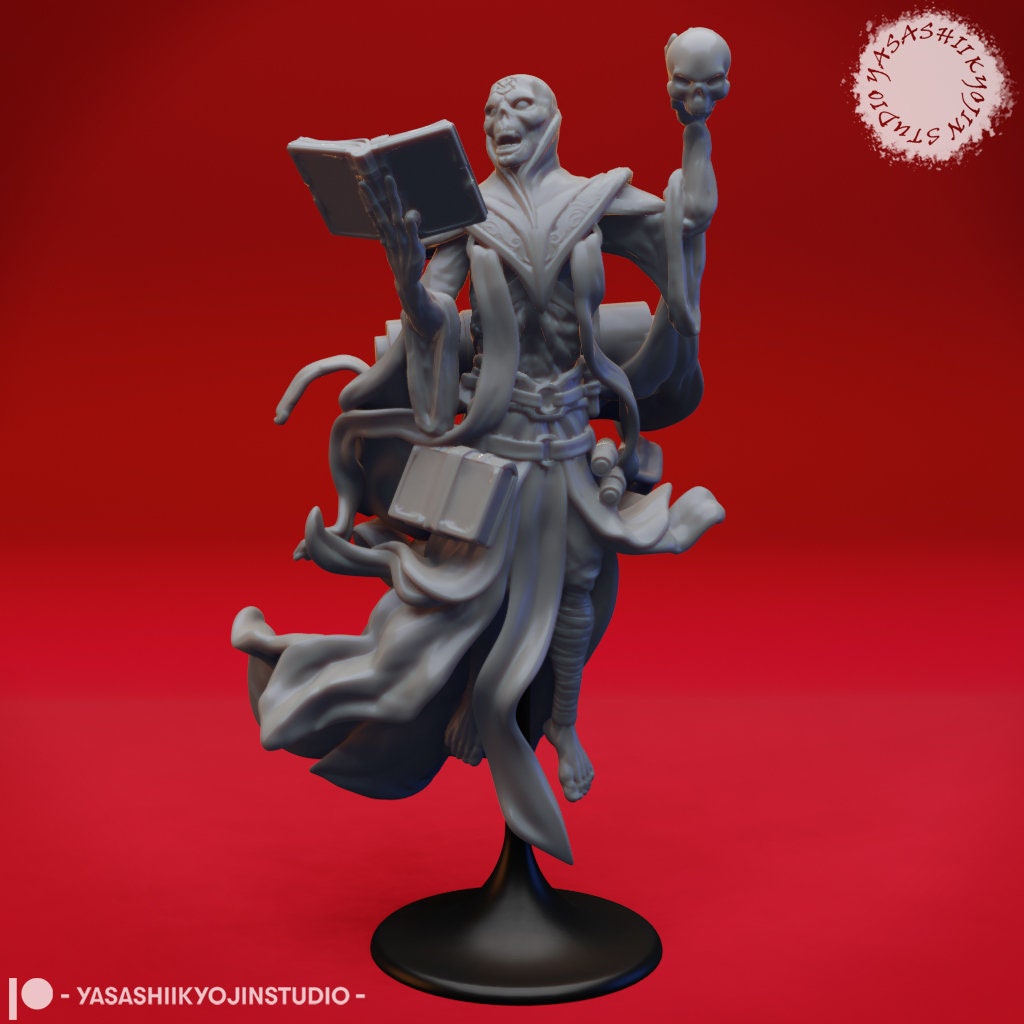 Lich Miniature | RPG Minis | D&D | DND | RPG | Tabletop Gaming | From Yasashii Kyojin Studios