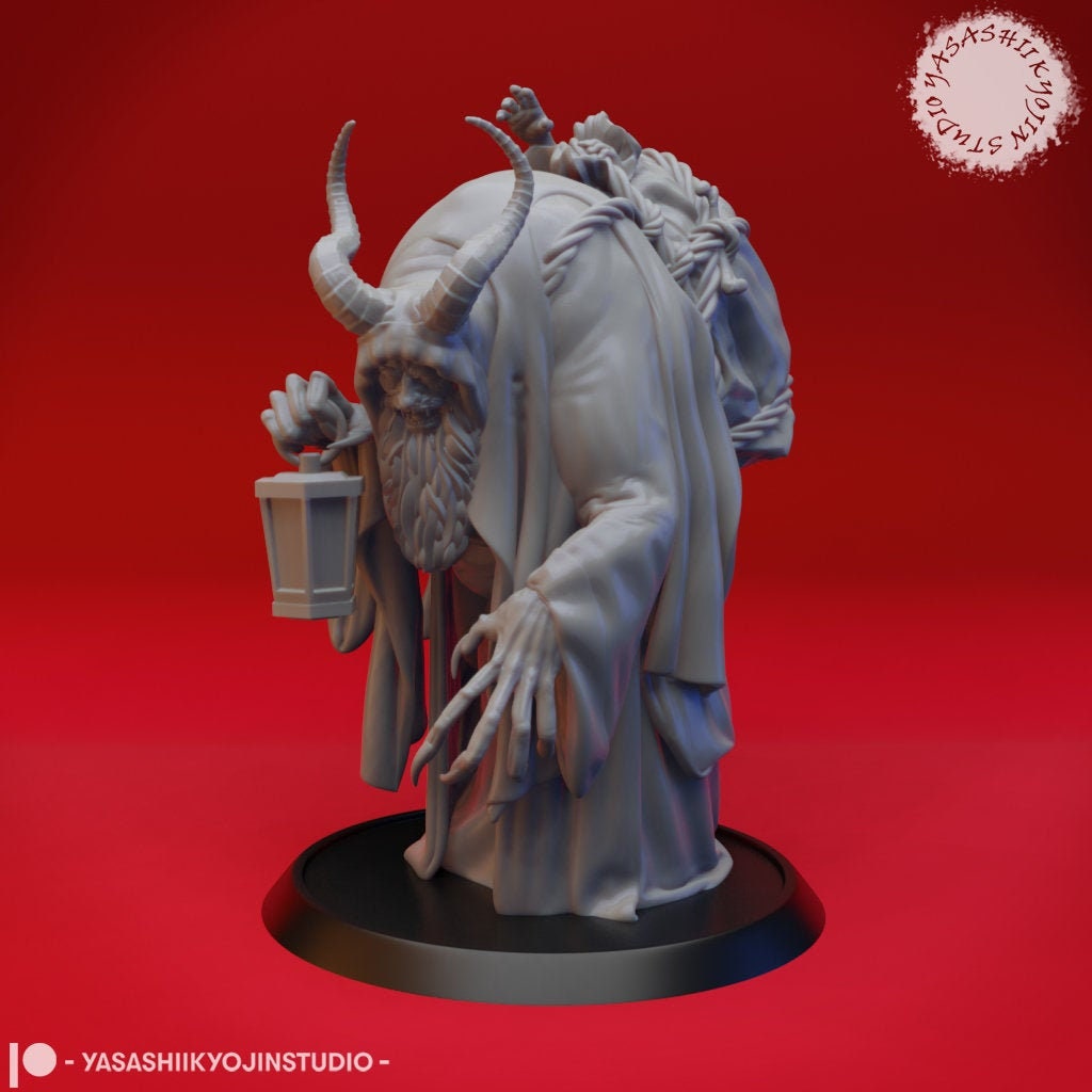 Krampus Miniature | RPG Minis | D&D | DND | RPG | Tabletop Gaming | From Yasashii Kyojin Studios