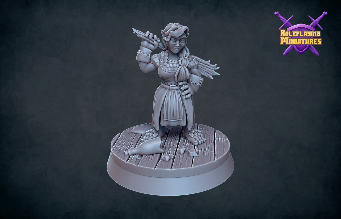 Gnome Innkeeper Miniature | RPG Minis | DND | D&D | RPG | Tabletop Gaming | From Roleplaying Miniatures