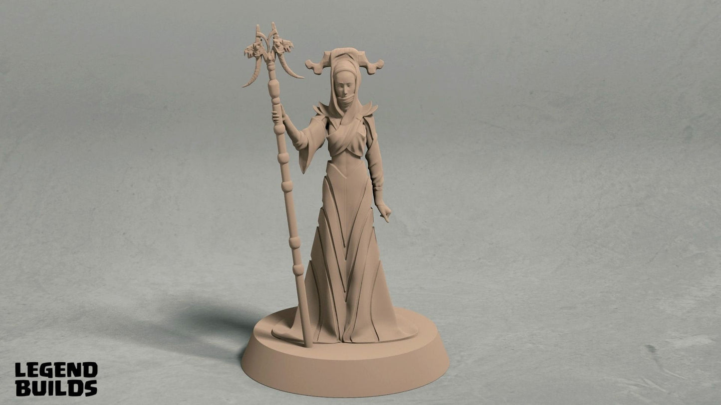 Female Warlock/Wizard/Sorcerer Miniature | RPG Minis | D&D | DND | RPG | Tabletop Gaming | From LegendBuilds