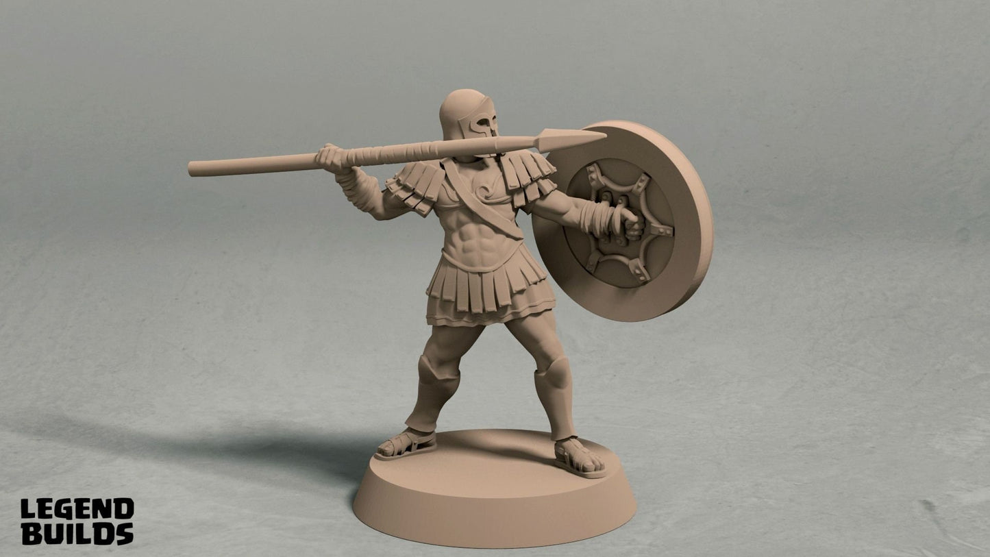 Spearmen - City Guard/Roman Legionnaires Miniatures | RPG Minis | D&D | DND | RPG | Tabletop Gaming | From LegendBuilds