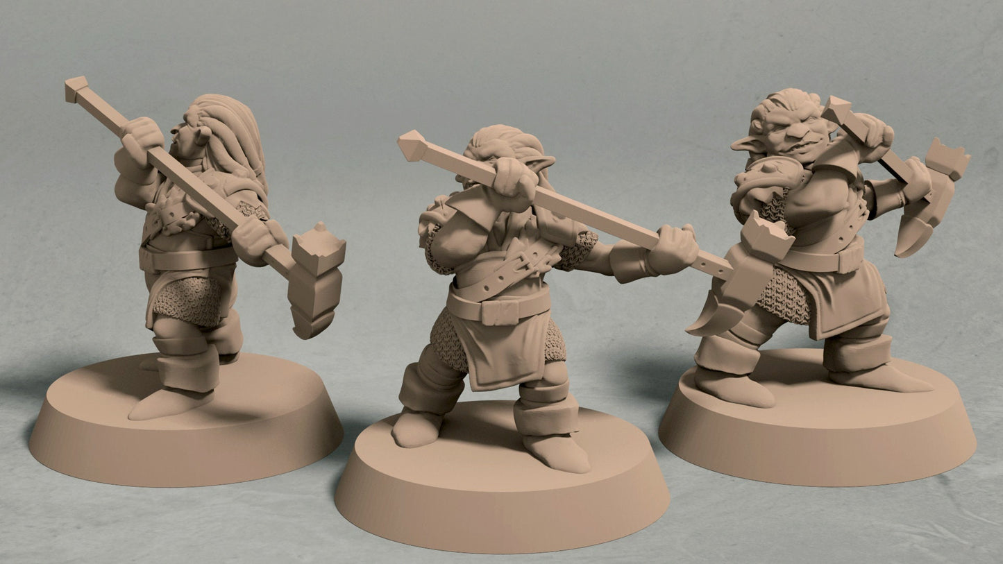 Goblin Barbarian Miniatures | DND Goblin Minis | D&D Goblin Fighters | DND Goblin Bandits | Pathfinder Goblins | Tabletop Gaming Goblins