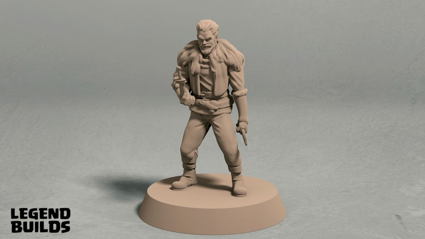 Human Male Rogue/Bandit Miniature | RPG Minis | D&D | DND | RPG | Tabletop Gaming | From LegendBuilds