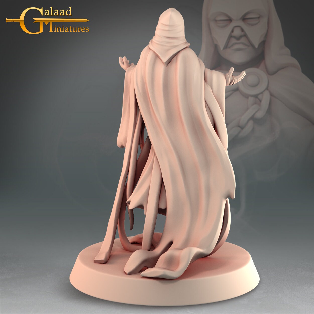 Warlock/Necromancer Miniature | RPG Minis | D&D | DND | RPG | Tabletop Gaming | From Galaad Miniatures