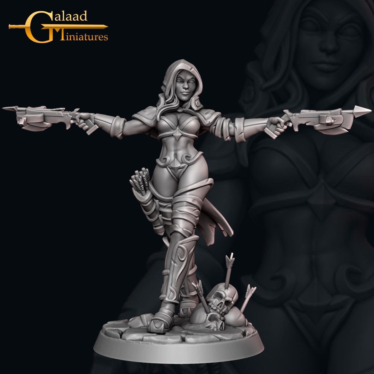 Female Rogue Miniature (2 Versions) | RPG Minis | D&D | DND | RPG | Tabletop Gaming | From Galaad Miniatures