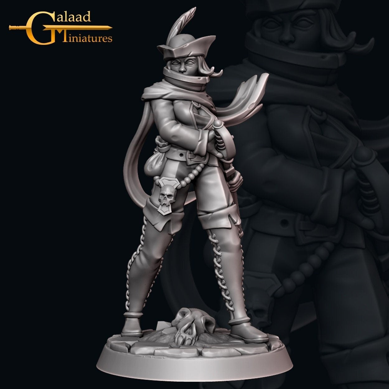 Female Rogue Miniature | RPG Minis | D&D | DND | RPG | Tabletop Gaming | From Galaad Miniatures
