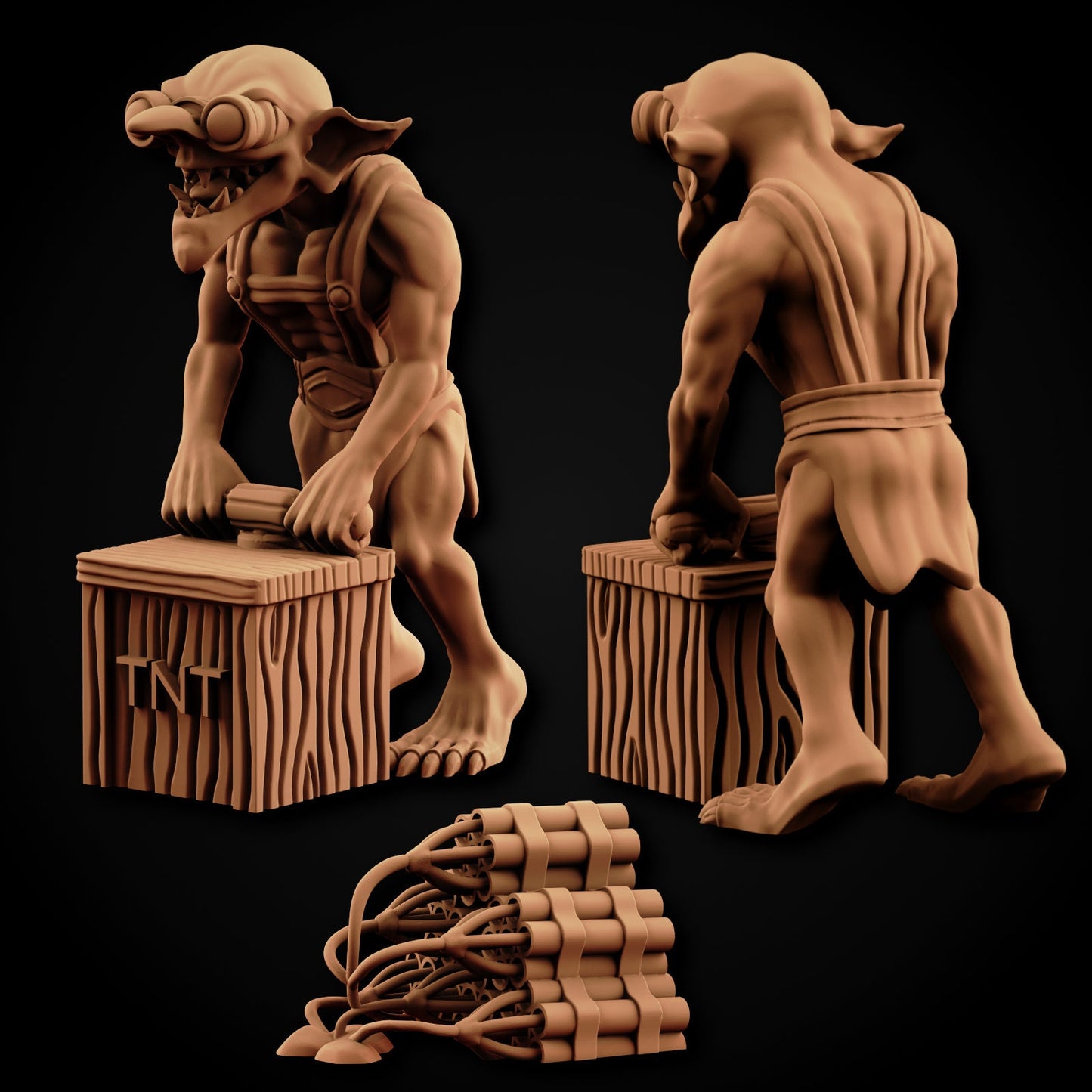 Goblin Miner Miniatures | RPG Minis | DND | D&D | RPG | Tabletop Gaming | From MiniForge