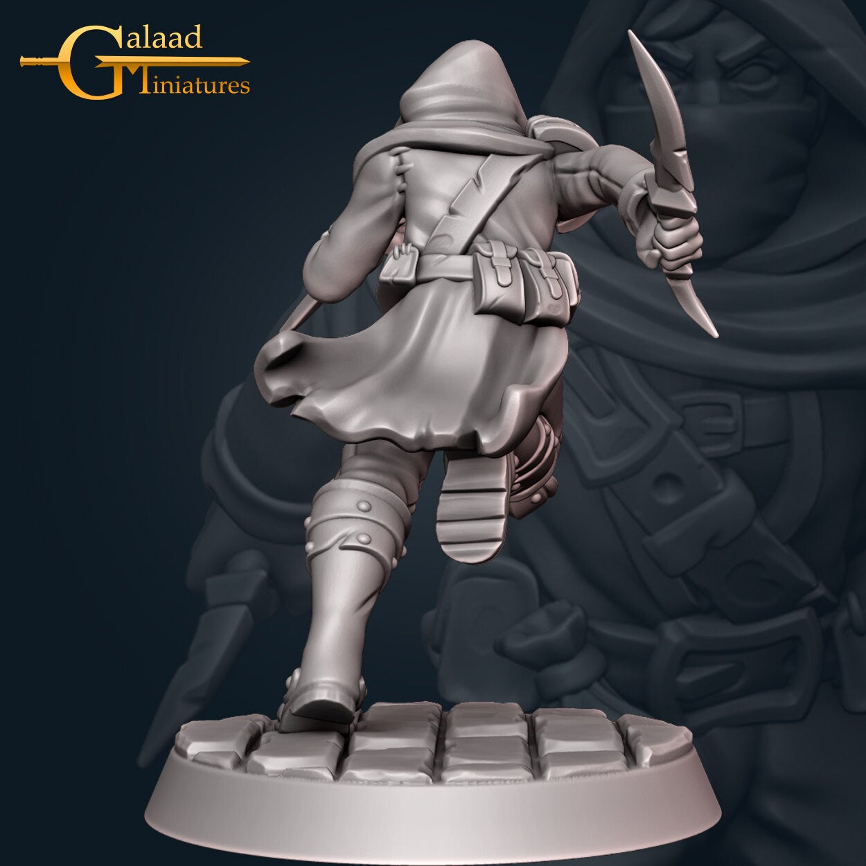 Male Rogue Miniature | RPG Minis | D&D | DND | RPG | Tabletop Gaming | From Galaad Miniatures