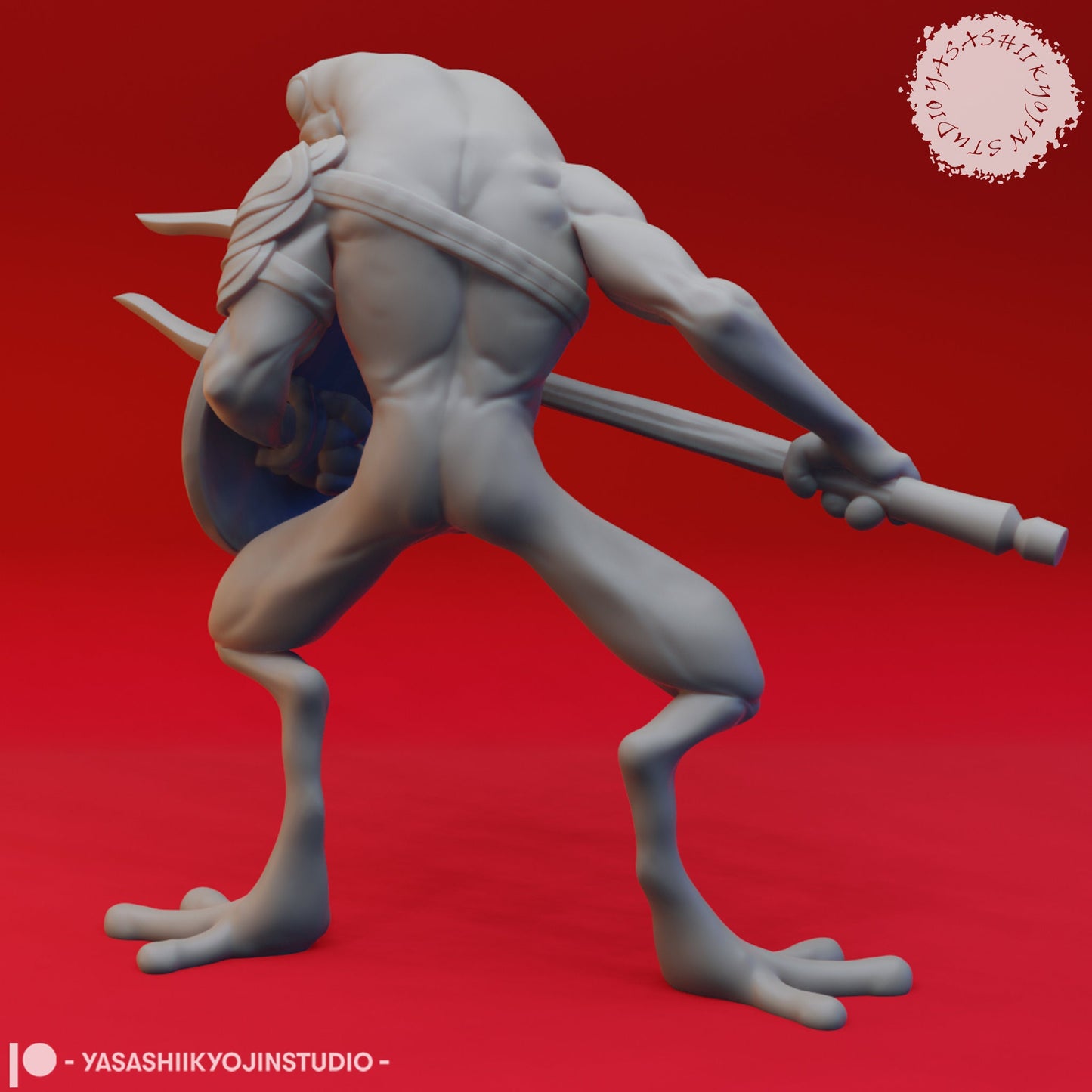 Bullywug Miniature | RPG Minis | D&D | DND | RPG | Tabletop Gaming | From Yasashii Kyojin Studios