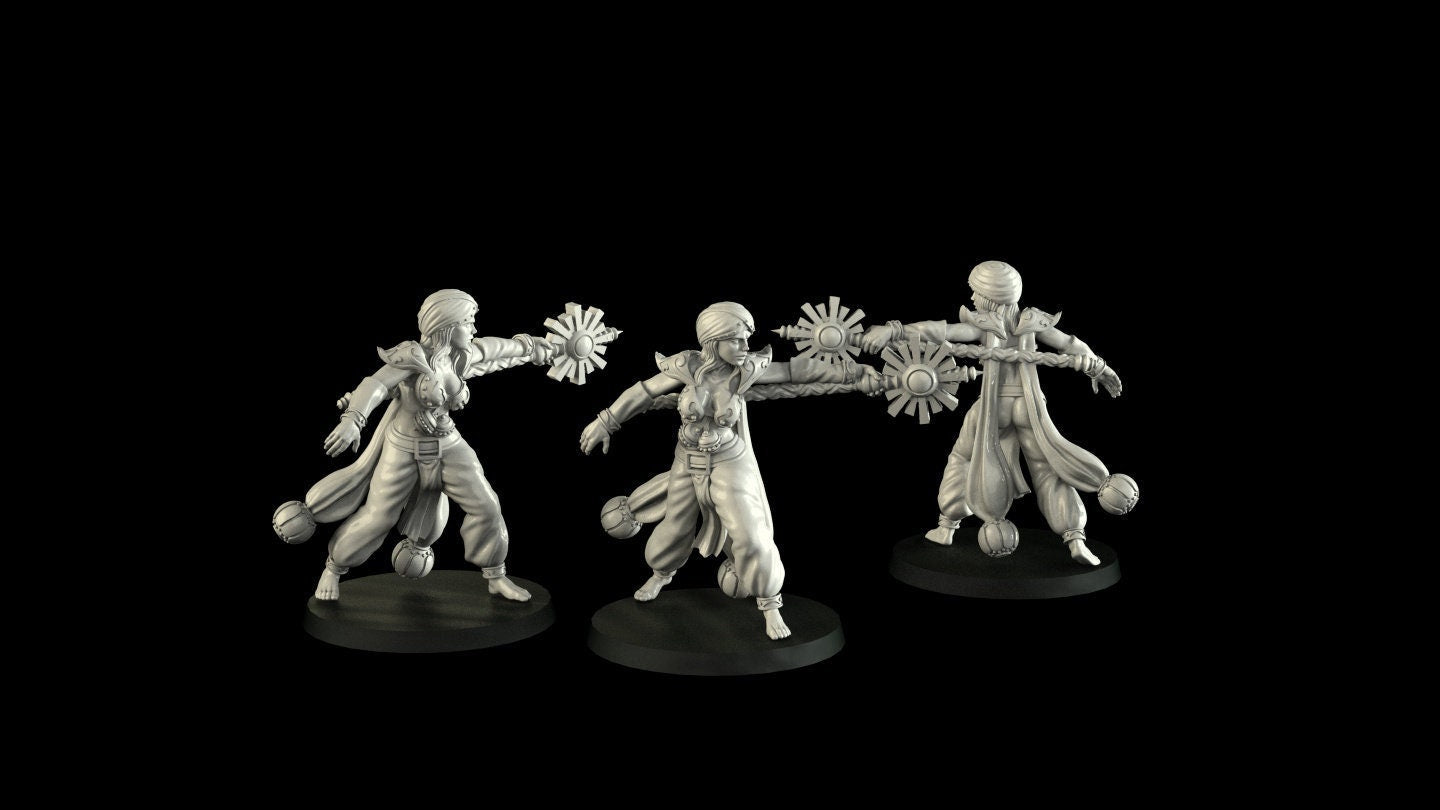 Female Desert Sorcerer Miniature | RPG Minis | D&D | DND | RPG | Tabletop Gaming | From Cross Lances