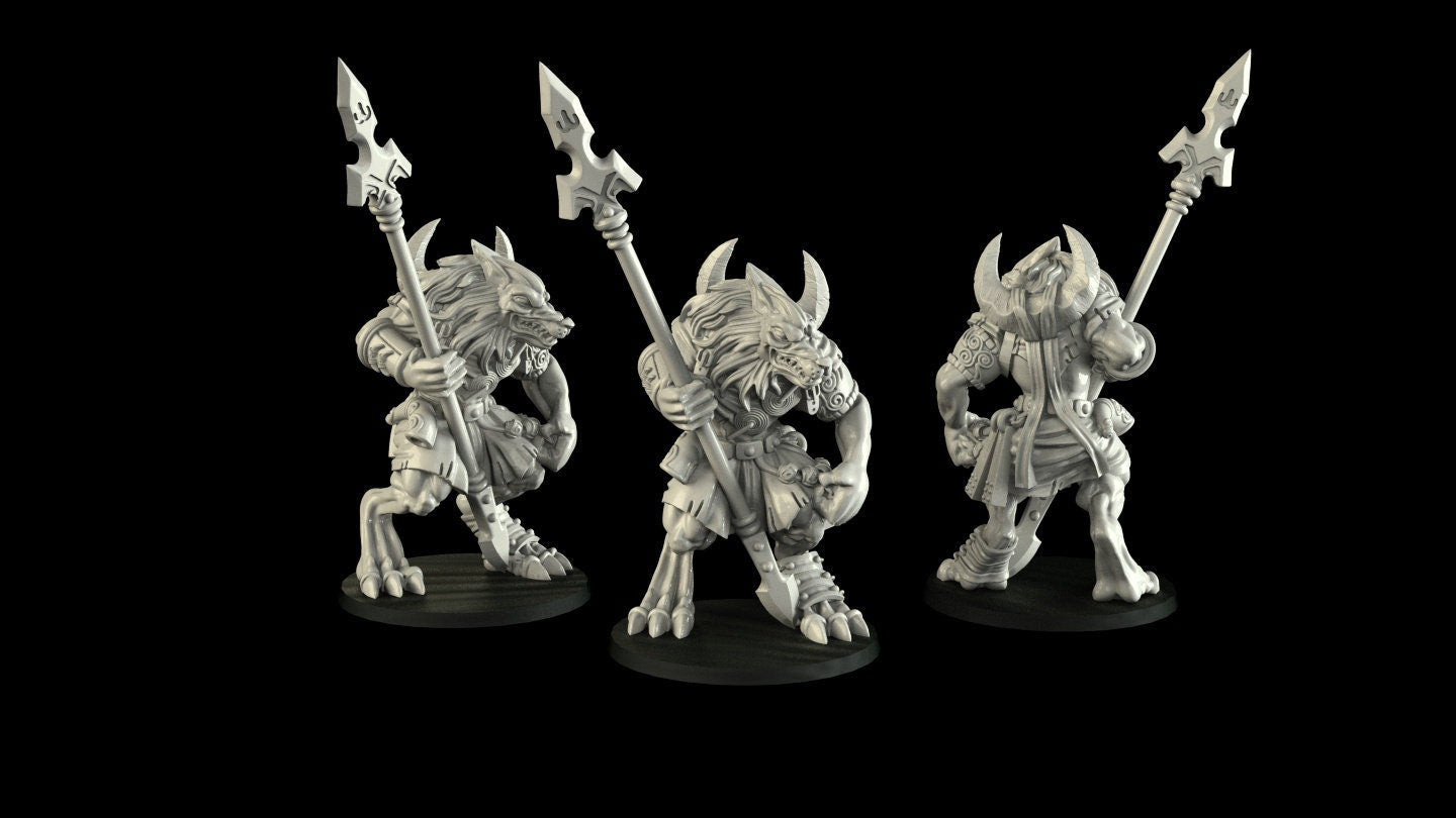 Werewolf Miniatures - 3 Variations | RPG Minis | D&D | DND | RPG | Tabletop Gaming | From Cross Lances