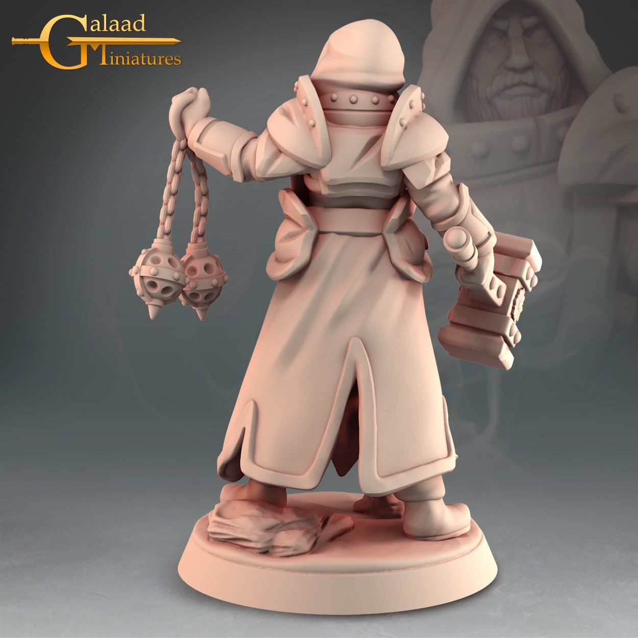 Male Cleric Miniature | RPG Minis | D&D | DND | RPG | Tabletop Gaming | From Galaad Miniatures