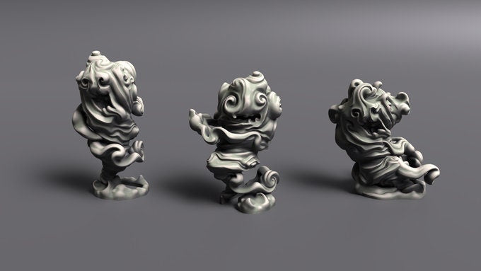 Air Elementals (Large and Small) Miniature | RPG Minis | D&D | DND | RPG | Tabletop Gaming | From Noblewolf Miniatures
