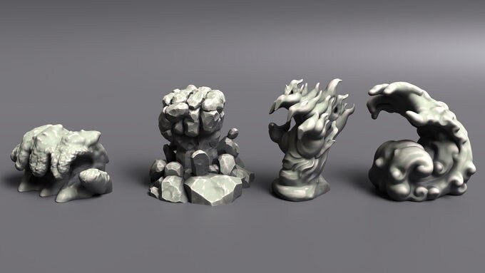 Elemental Effects Miniatures | RPG Minis | D&D | RPG | Tabletop Gaming | From Noblewolf Miniatures