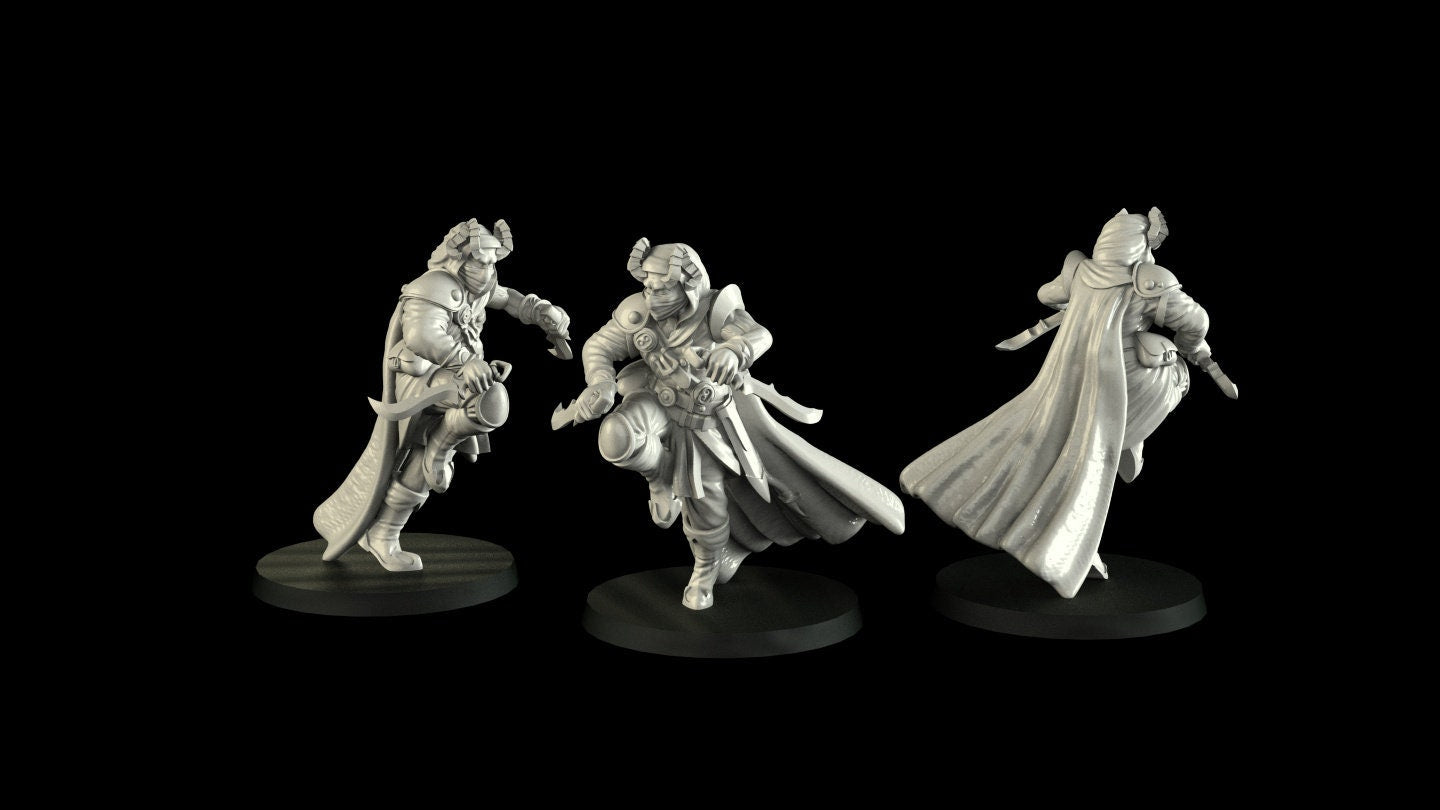 Tiefling Miniatures - 6 Variations | RPG Minis | D&D | DND | RPG | Tabletop Gaming | From Cross Lances