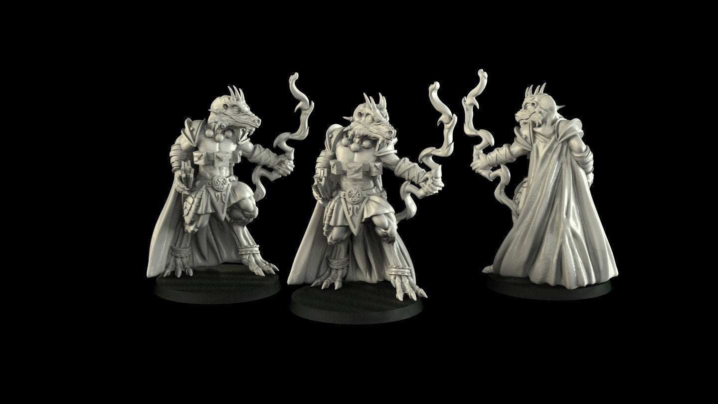 Dragonborn Ranger Miniature | RPG Minis | D&D | DND | RPG | Tabletop Gaming | From Cross Lances