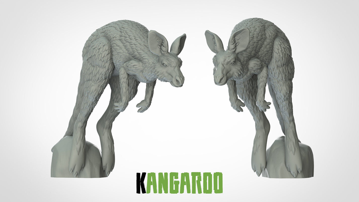 Kangaroo Miniature | RPG Minis | D&D | DND | RPG | Tabletop Gaming | From 3D IPStudios