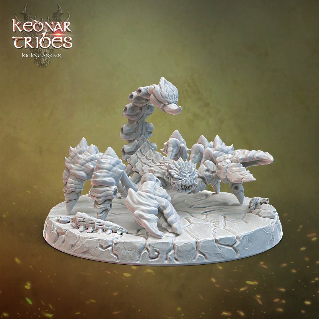 Giant Scorpion Miniature | RPG Minis | D&D | DND | RPG | Tabletop Gaming | From Cursed Forge Miniatures