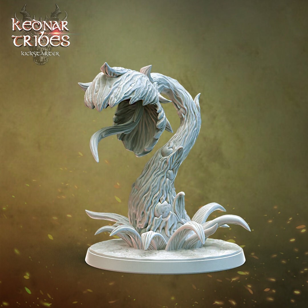 Carnivorous Plant Miniature | RPG Minis | D&D | DND | RPG | Tabletop Gaming | From Cursed Forge Miniatures