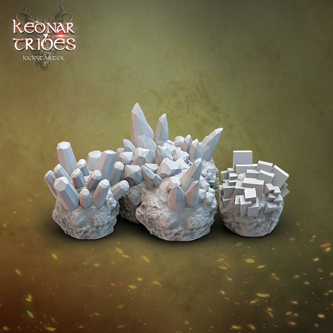 Crystal Terrain | RPG Minis | D&D | DND | RPG | Tabletop Gaming | From Cursed Forge Miniatures