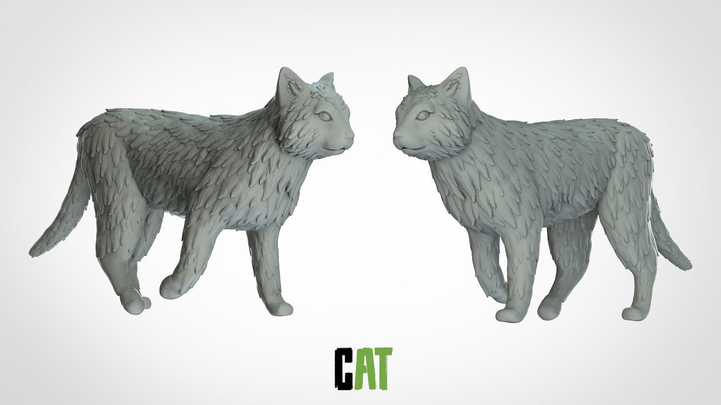 Cat Miniature | RPG Minis | D&D | DND | RPG | Tabletop Gaming | From 3D IPStudios