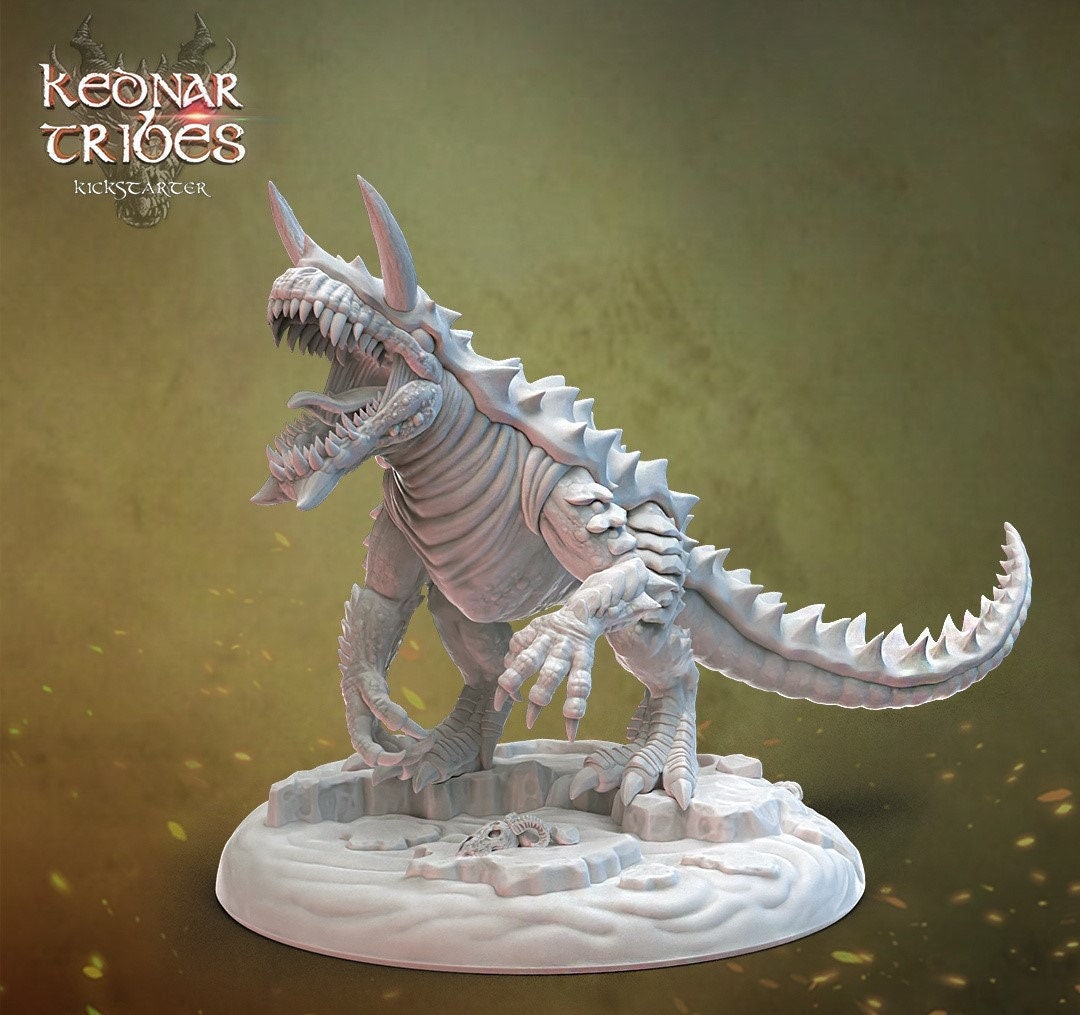 Terrasque Miniature Kit | RPG Minis | D&D | DND | RPG | Tabletop Gaming | From Cursed Forge Miniatures