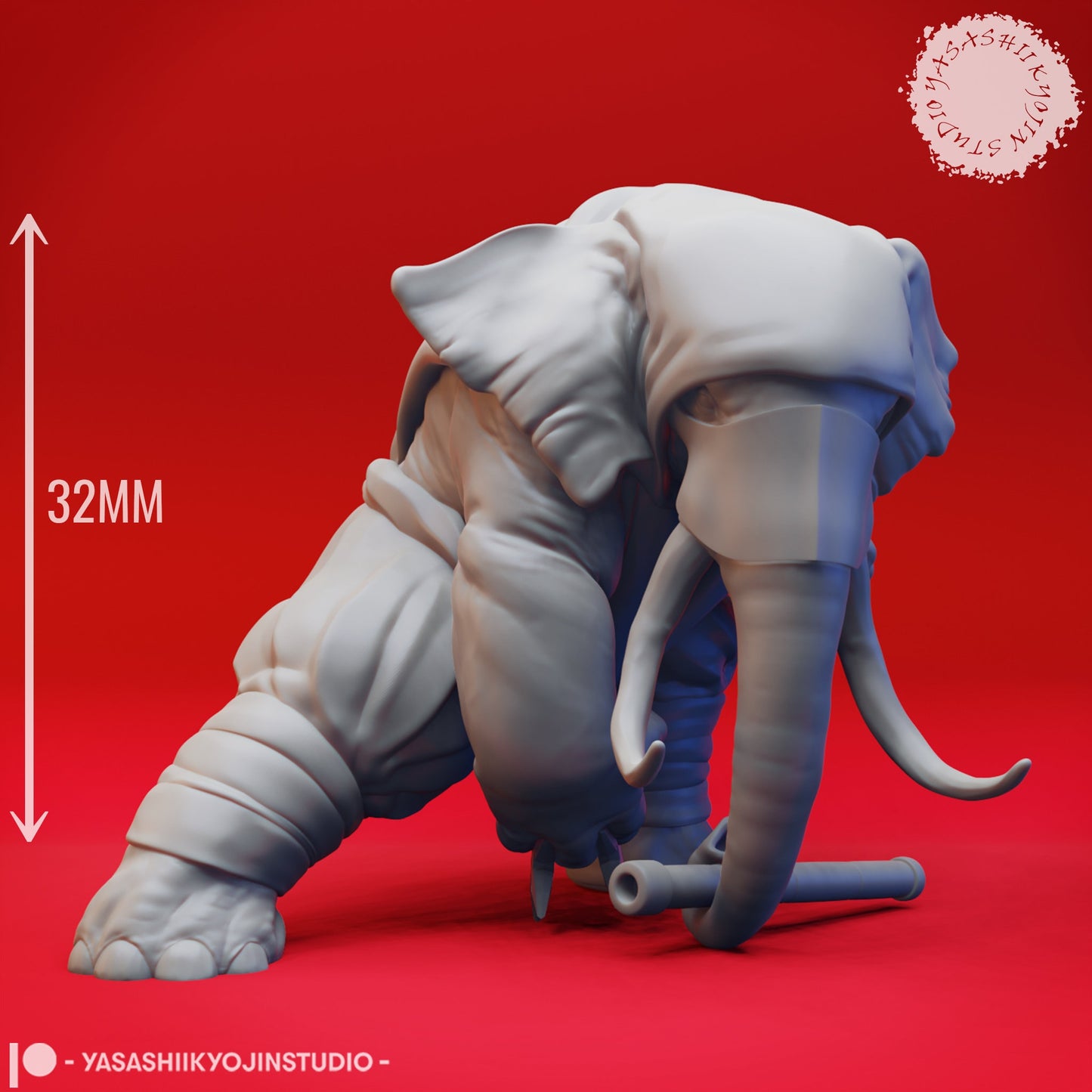 Loxodon Rogue Miniature | D&D Elephant Miniature | DnD Loxodon| RPG Elephant |DND Fighter Miniature | RPG Barbarian | Tabletop Game Figurine