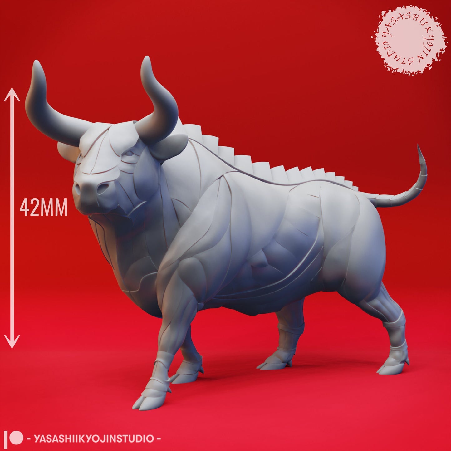 Gorgon Collection (2 Miniatures) | RPG Warforged Bull Minis | D&D Gorgon | DND Gorgon | RPG Cow Mini | Tabletop Gaming Bull Miniatures