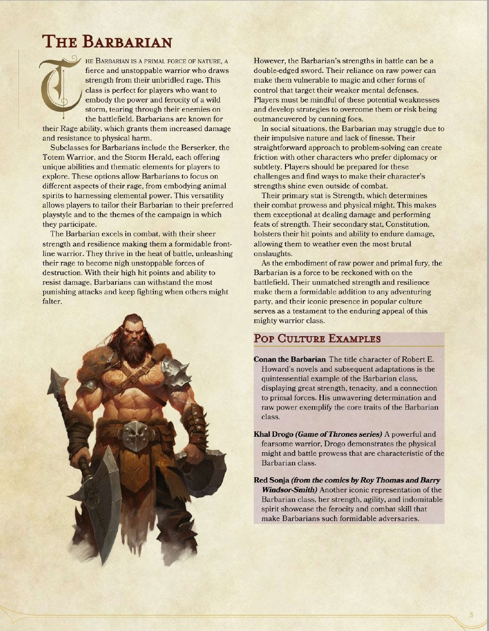 Digital Barbarian Character Backgrounds | D&D Digital Download | Printable PDF | 40 Character Backgrounds | Digital Art | Ready to Use