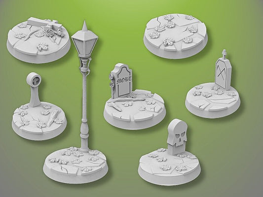 30mm Graveyard Bases | Miniature Bases | D&D  | RPG | Tabletop Gaming |  From BasicAid