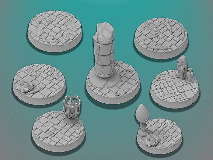30mm Rookery Bases | Miniature Bases | D&D  | RPG | Tabletop Gaming |  From BasicAid