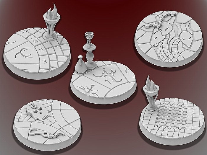40mm Dark Elf/Drow Bases | Miniature Bases | D&D  | RPG | Tabletop Gaming |  From BasicAid
