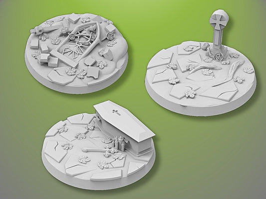 50mm Graveyard Bases | Miniature Bases | D&D  | RPG | Tabletop Gaming |  From BasicAid