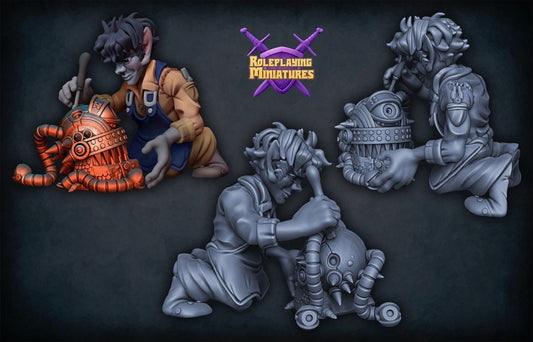 Gnome Inventor Miniature  | RPG Minis | DND | D&D | RPG | Tabletop Gaming |  From Roleplaying Miniatures