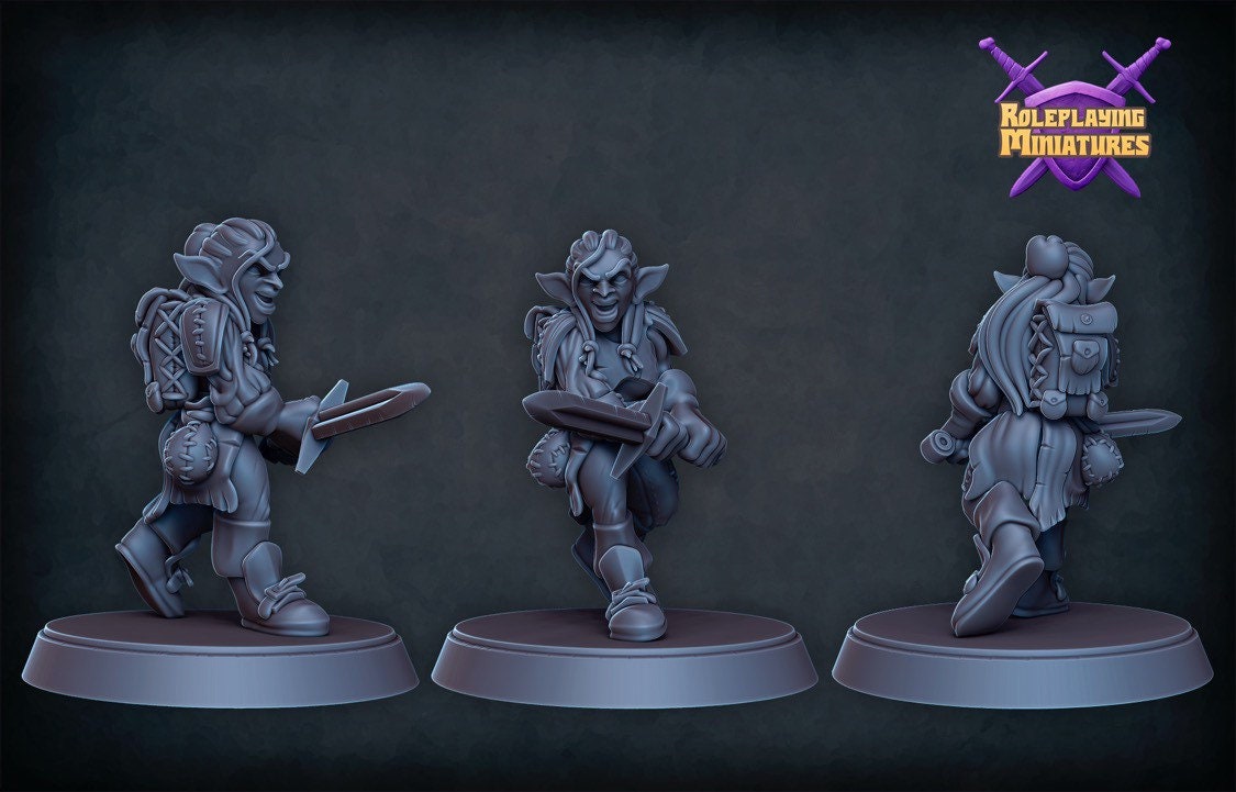 Gnome Fighter Miniature  | RPG Minis | DND | D&D | RPG | Tabletop Gaming |  From Roleplaying Miniatures