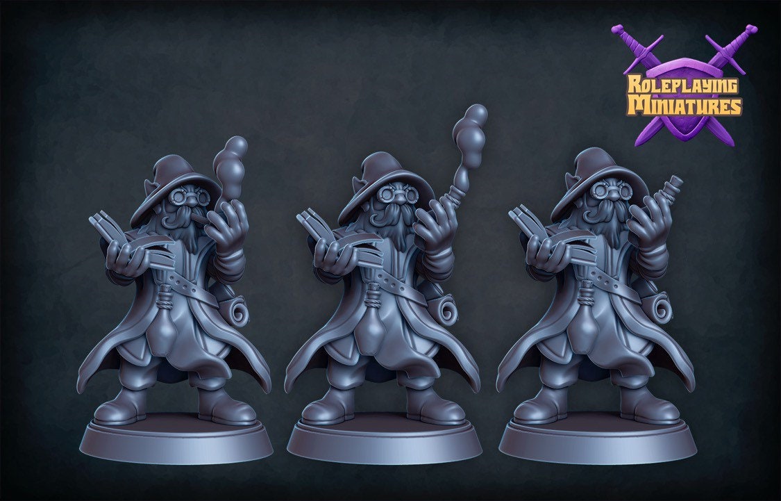 Gnome Alchemist Miniature  | RPG Minis | DND | D&D | RPG | Tabletop Gaming |  From Roleplaying Miniatures