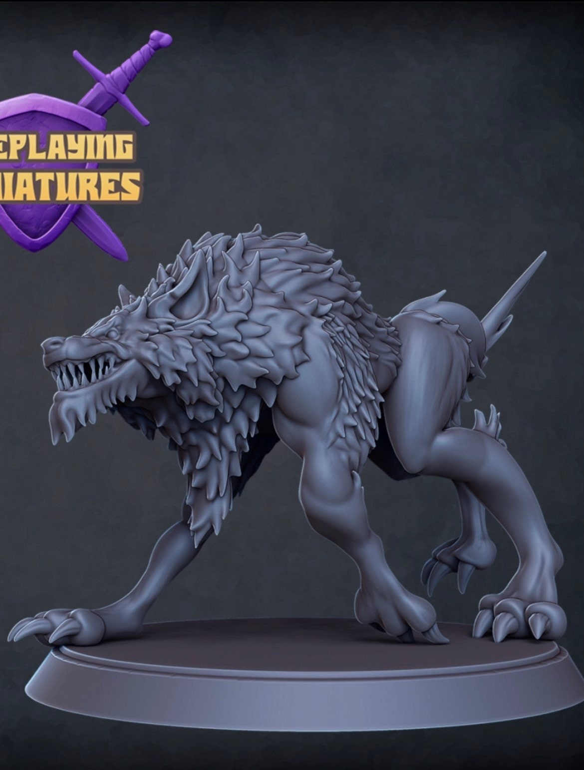 Warg Miniature  | RPG Minis | DND | D&D | RPG | Tabletop Gaming |  From Roleplaying Miniatures