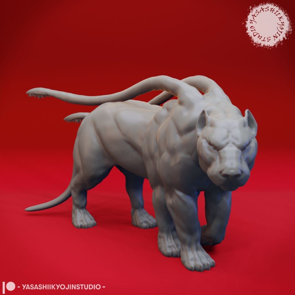 Displacer Beast Miniature  | RPG Minis | D&D | DND | RPG | Tabletop Gaming |  From Yasashii Kyojin Studios