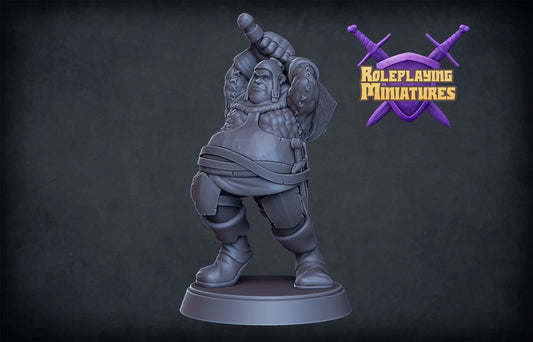 Bandit Miniature | DND Bandit | Dungeons and Dragons Bandit | D&D Highwayman | Pathfinder Enemy | Tabletop Gaming Barbarian | DND Barbarian