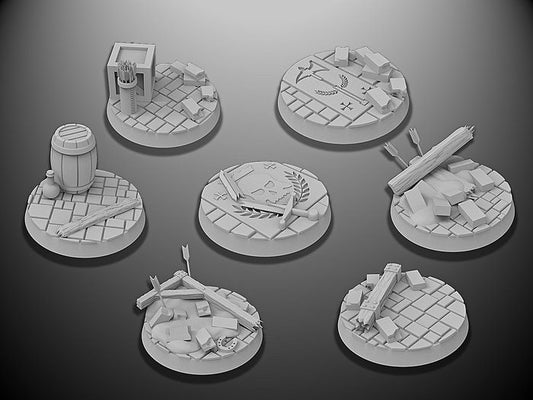 30mm Ruins Bases | Miniature Bases | D&D  | RPG | Tabletop Gaming |  From BasicAid