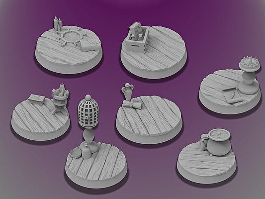 30mm Wizard’s Lab Bases | Miniature Bases | D&D  | RPG | Tabletop Gaming |  From BasicAid