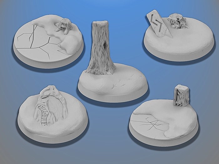 40mm Dwarven Bases | Miniature Bases | D&D  | RPG | Tabletop Gaming |  From BasicAid