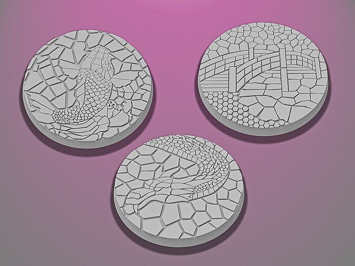 50mm Temple Bases | Miniature Bases | D&D  | RPG | Tabletop Gaming |  From BasicAid