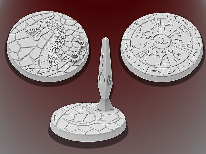 50mm Dark Elf Bases | Miniature Bases | D&D  | RPG | Tabletop Gaming |  From BasicAid
