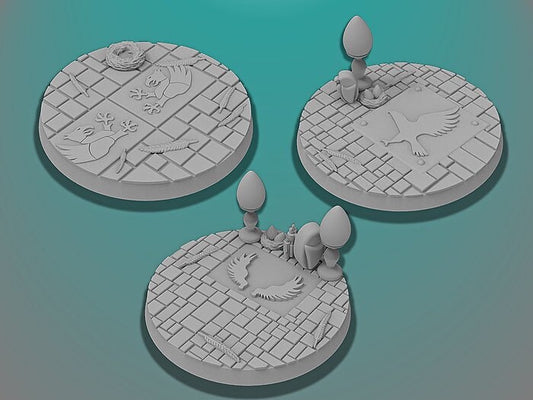 50mm Rookery Bases | Miniature Bases | D&D  | RPG | Tabletop Gaming |  From BasicAid