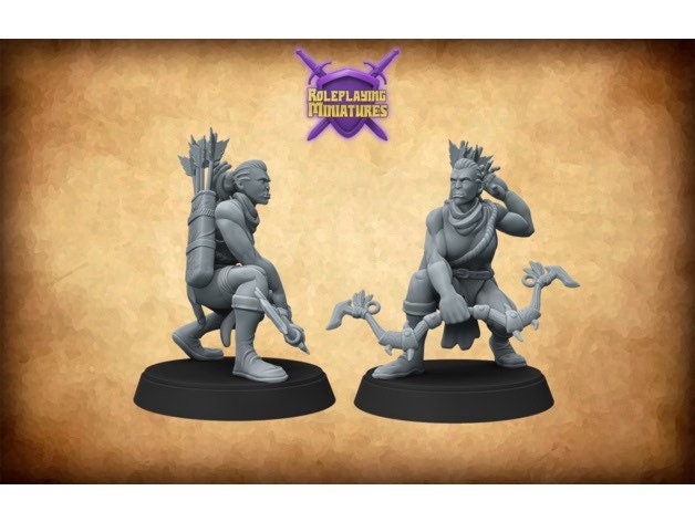 Orc Archer Miniature  | RPG Minis | Ork Mini | DND | D&D | RPG | Tabletop Gaming |  From Roleplaying Miniatures