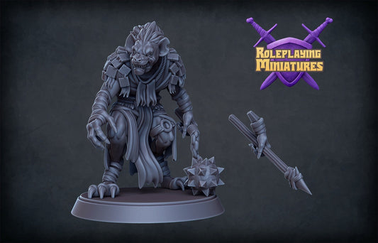 Gnoll Fighter Miniature | RPG Gnoll Minis | DND Gnoll | D&D Yeenoghu | RPG Hyena | Tabletop Gaming Miniature